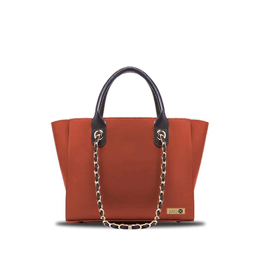 PLUSH BROWN HANDBAG