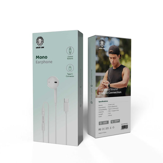 Green Lion Mono Earphone With Type-C Connector