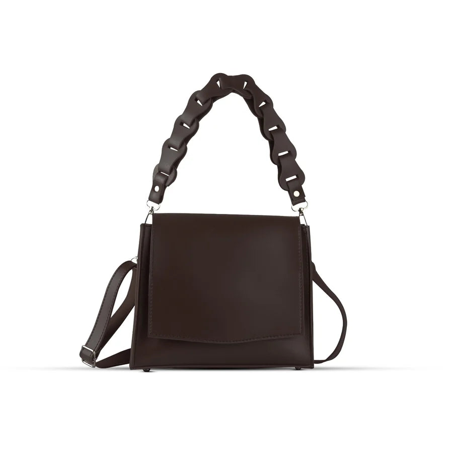 FIONA FLAP BLACK HANDBAG